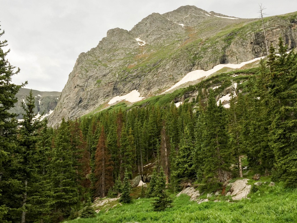 The upper parts of Tijeras Peak