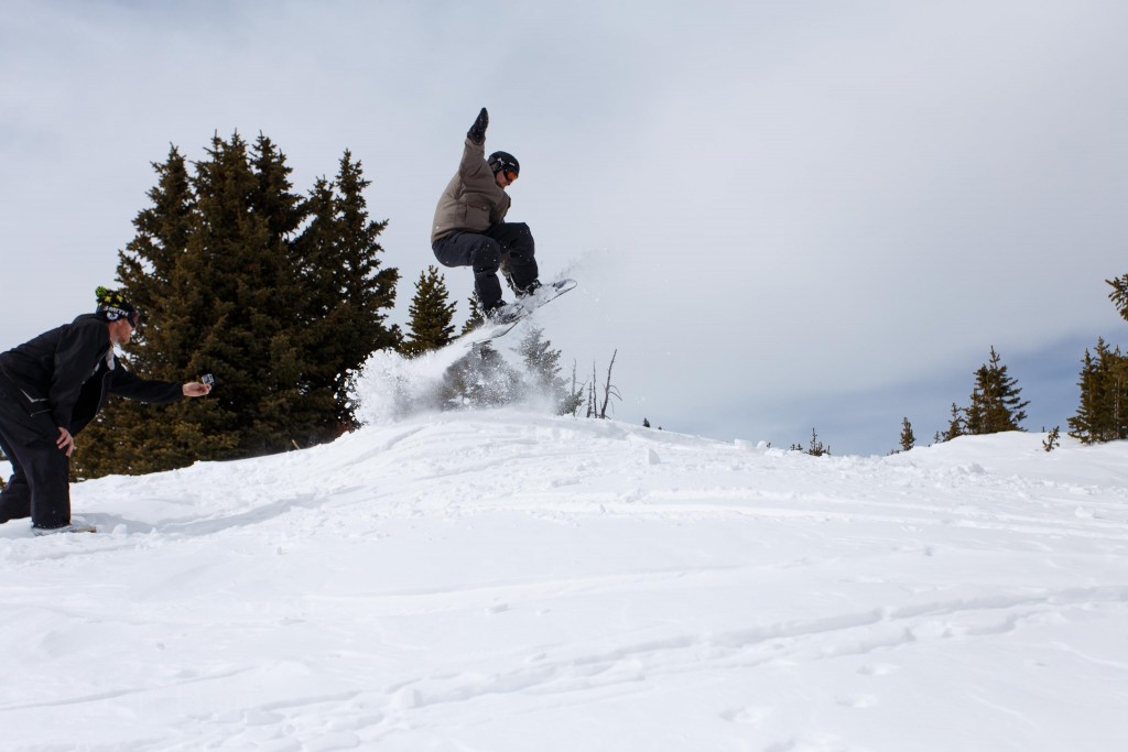 Zach flying, Glen filming