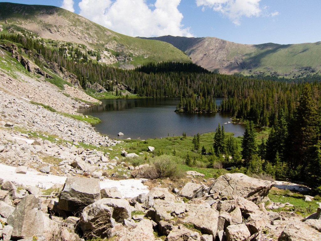 A higher view of Lower Sand Creek Lake