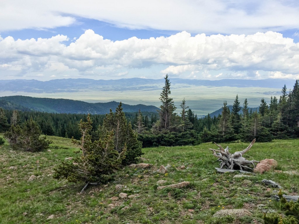 Looking out over the Wet Mountain Valley from Music Pass