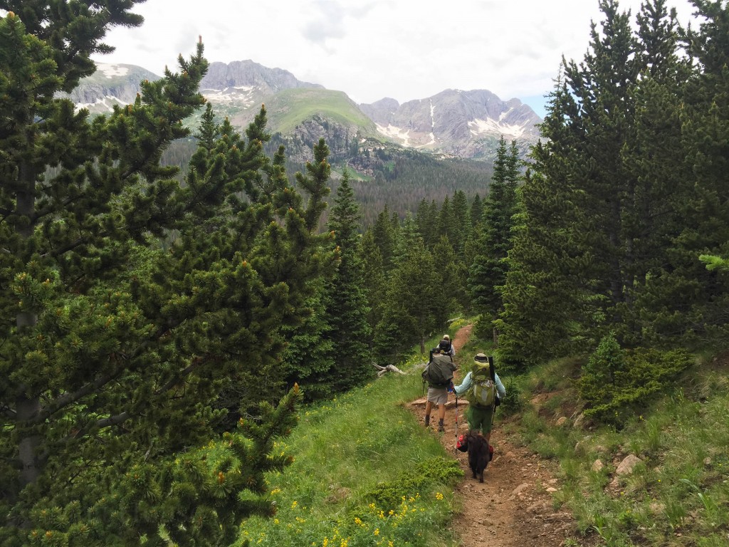 Hiking into the valley