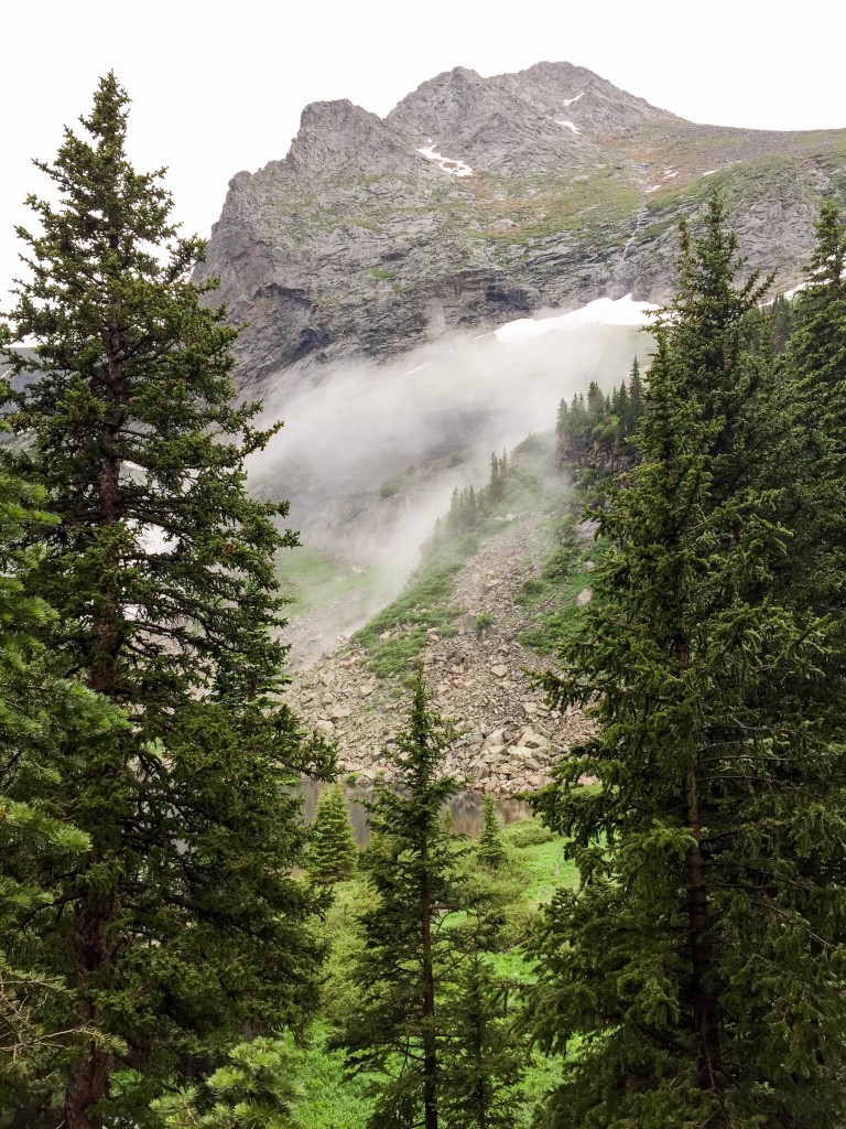 Clouds rising up Tijeras Peak