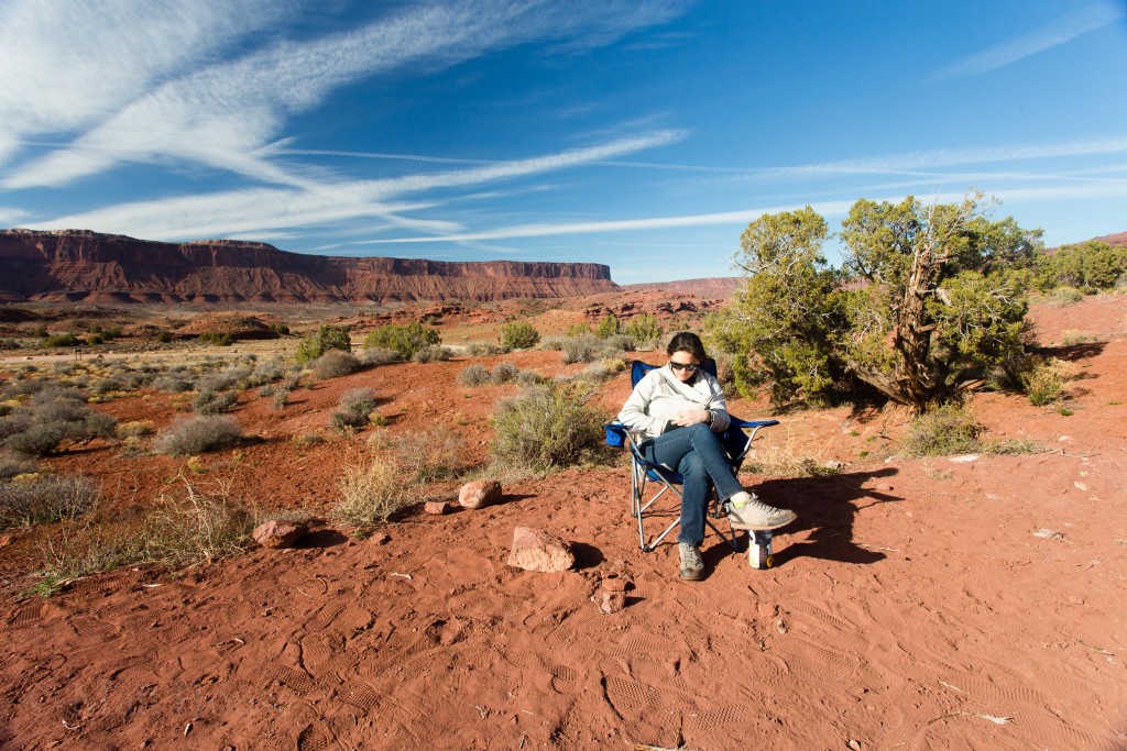 Ariel casually reading on Mars