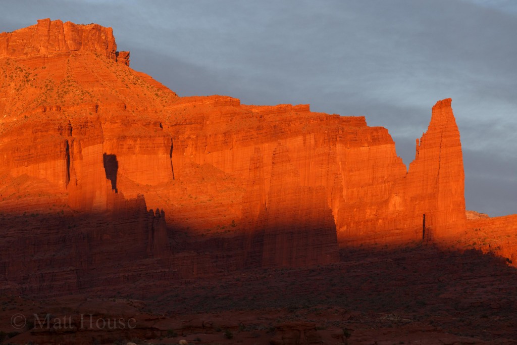 Last light on the Fisher Towers