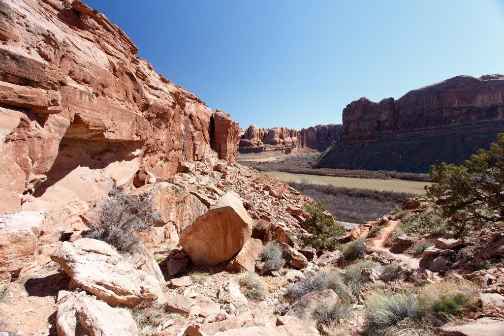 Looking back toward the start and the Colorado River