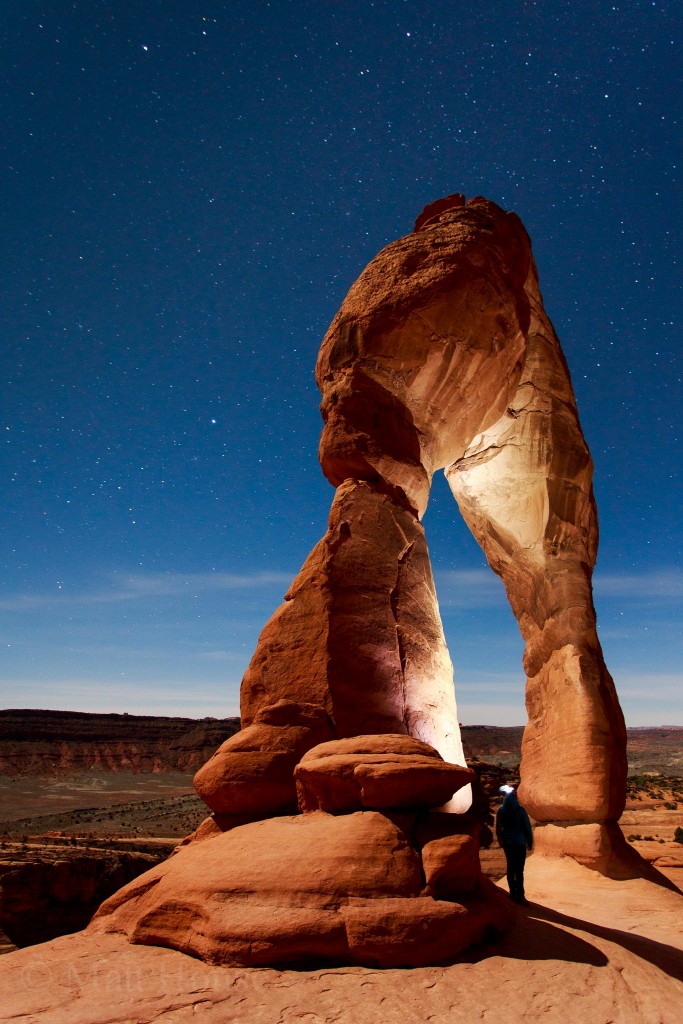 Ariel under Delicate Arch