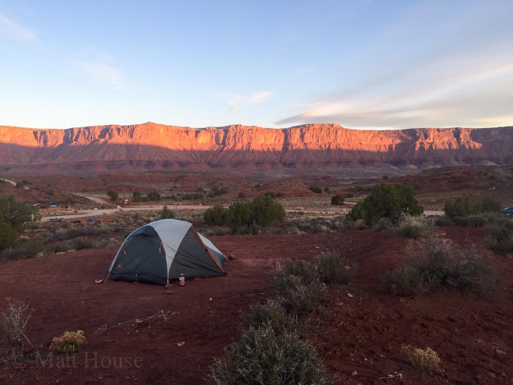 First light on the cliffs
